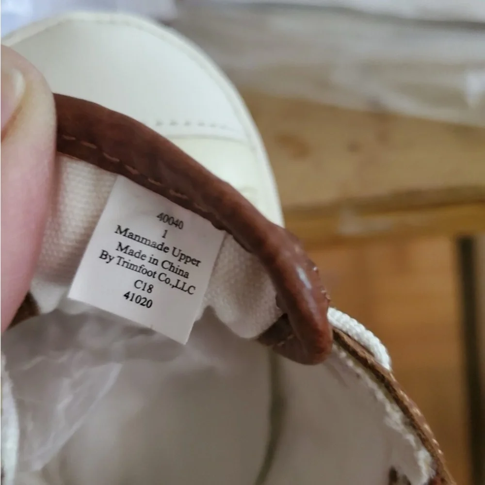First Impressions Cream and Brown Baby Shoes